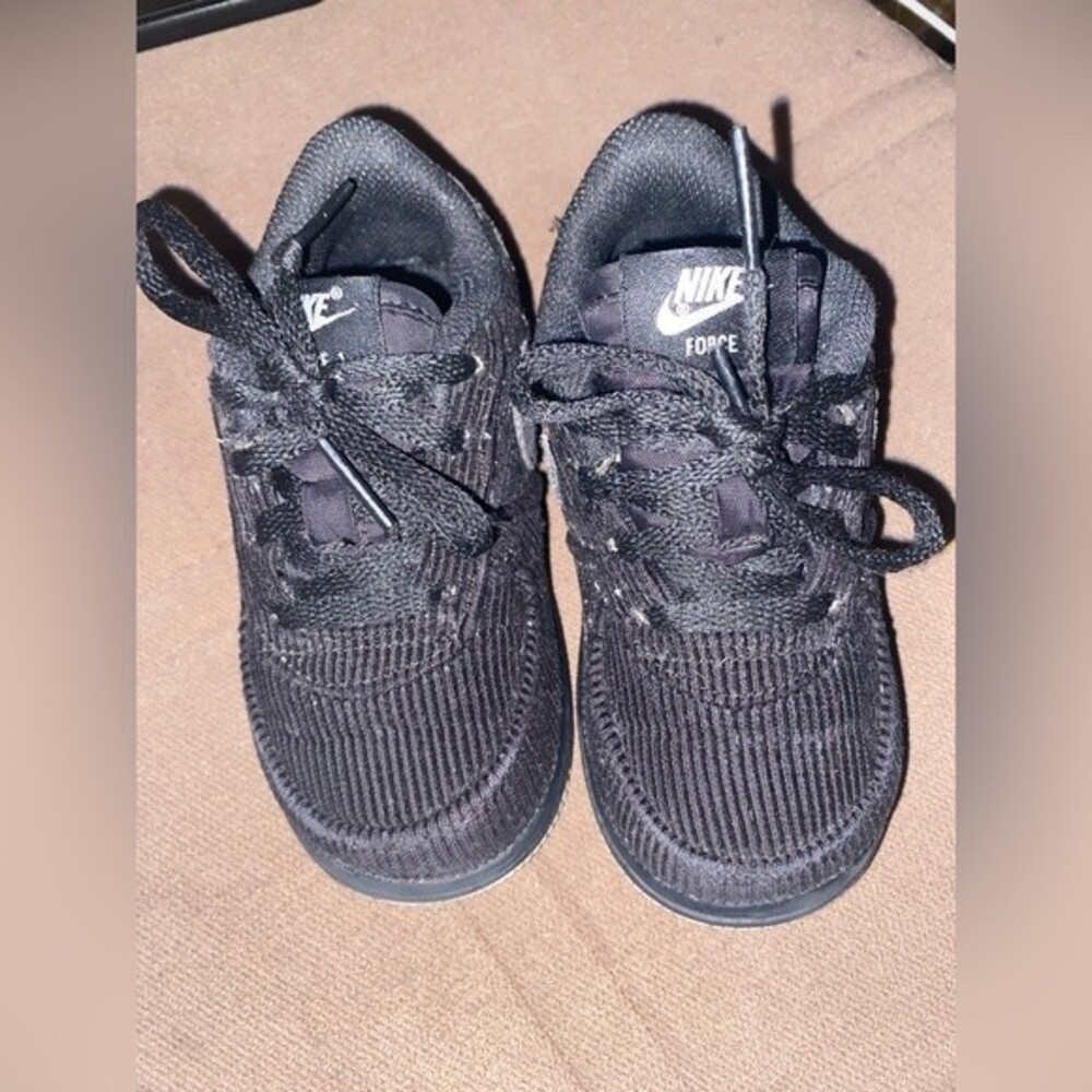 Nike Air Force Black Coduroy 8c